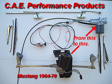 FORD MUSTANG 1964-68 2 SPEED - SELF PARK REPLACEMENT CABLE DRIVE KIT (Suit original switch knob and motor mounts away behind the glove box.)