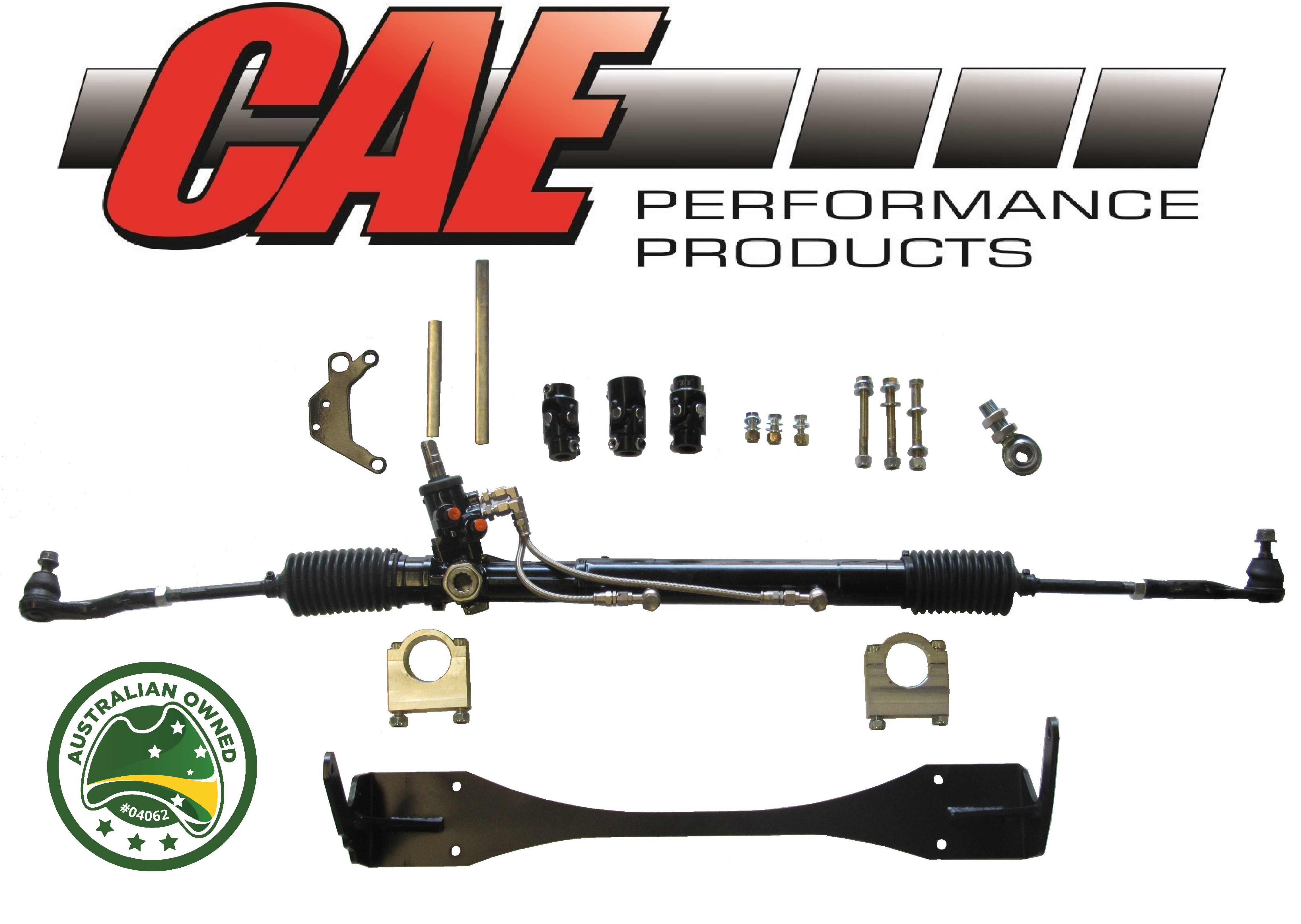 Power Steering Rack Conversion Kit to suit Holden HQ-WB Applications. Supplied with bolt in cradle billet mounting brackets 3 x uni joints shaft support & bracket D/D shafts x 2. Improved steering & reliability. We can also supply power steering pumps in