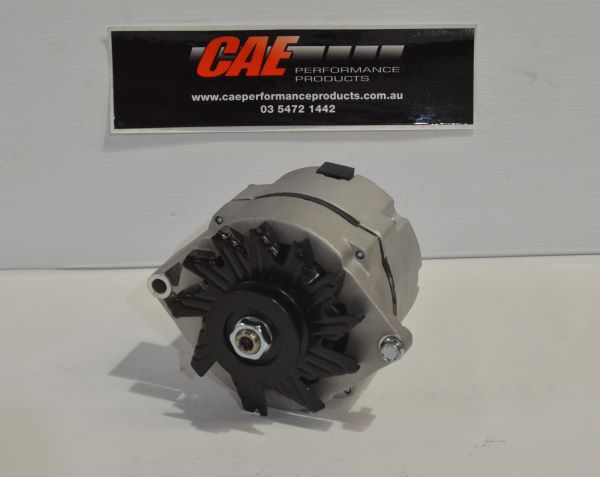 GM 140 amp Alternator suits Chev Holden Ford. Single wire connection and built in regulator. Natural Finish.