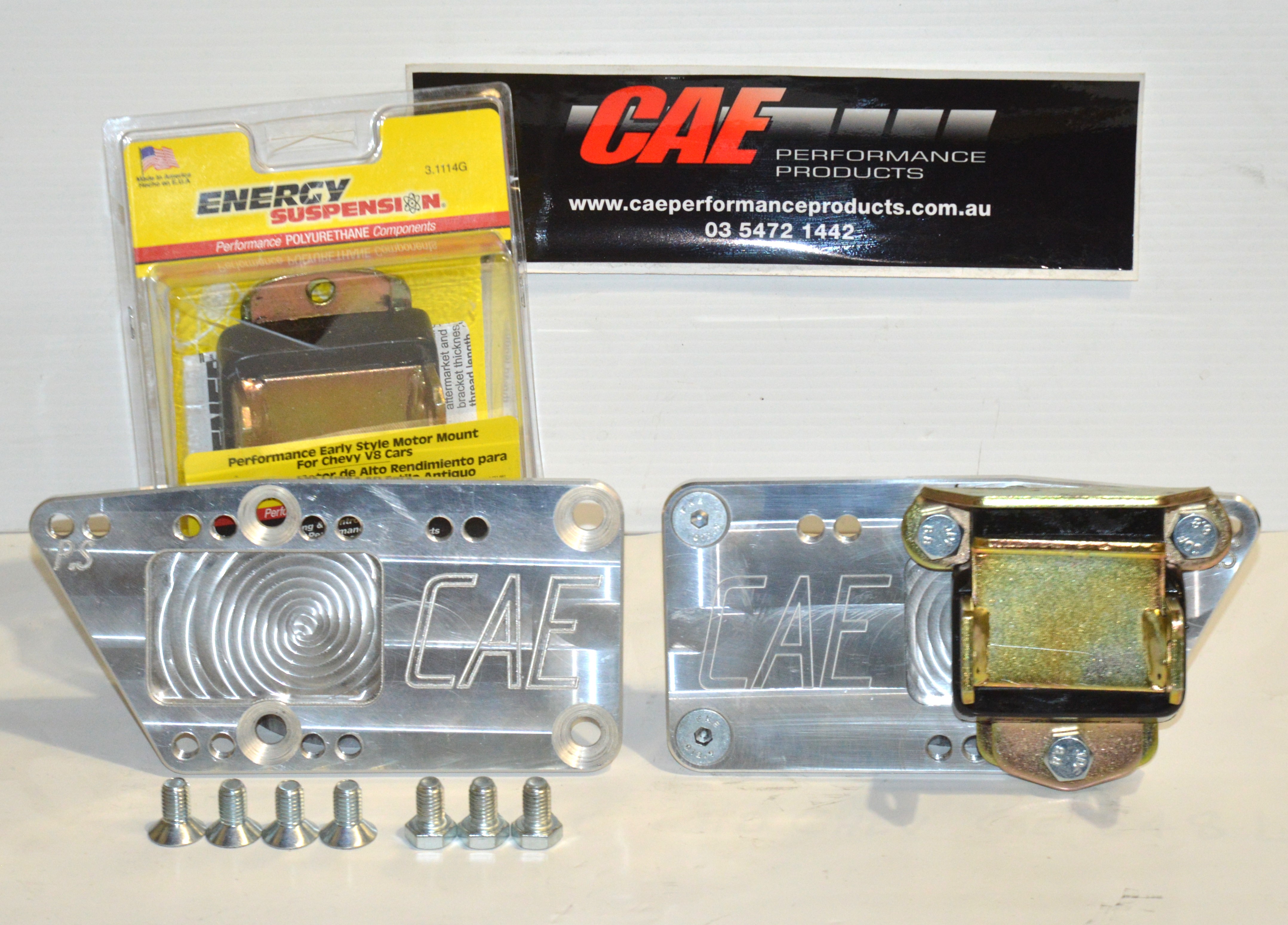 LS into Chevy small block & big block engine mount conversion adaptors. Supplied with heavy duty polyurethane engine mounts