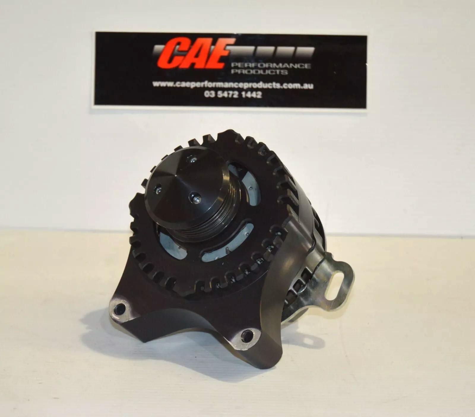 BLACK ANODISED 270 AMP HIGH PERFORMANCE ALTERNATOR SUIT FORD BA. CHARGES 120A @ 14V IDLE