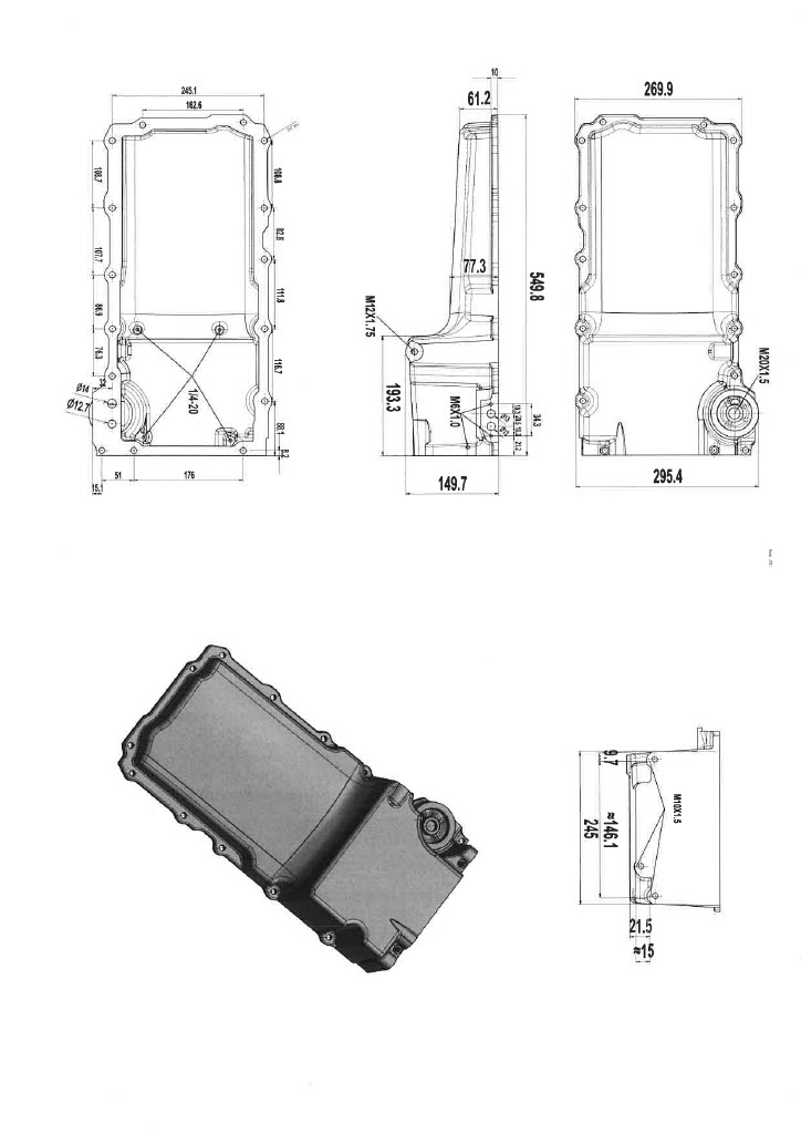 Aluminium Sump suit LS-1-2-3-LSA & C10-C20 Engines into early Chev 55-56-57 through to 69 Camaro 67-68-69 and Hot Rods. Oil pick-up at rear of sump.