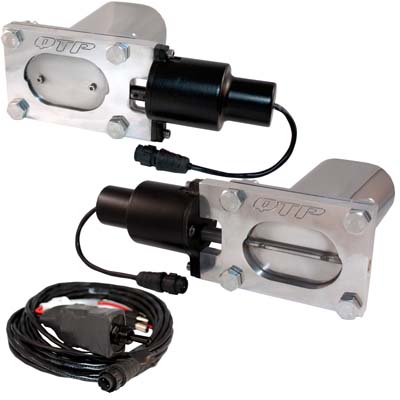 Oval Electronic Cutout Kit for dual Oval low profile exhaust - sizes from 2.25in to 3in