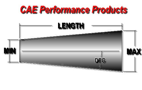 50mm MIN. DIA. - 101mm MAX. DIA. - 400 LENGTH - 7.3deg. ANGLE