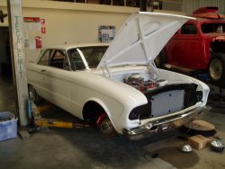 Falcon XM Coupe CAE has just completed full exhaust system and totally re-wired the car ready for use as a Targa racecar.