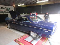 The Falcon XP Coupe pulled a wopping 460R.W.Hp before loosing traction.