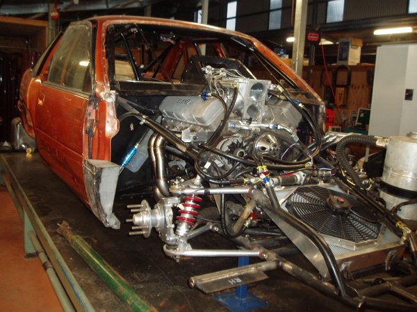 Rod`s VS Commodore is undergoing a rebuild after the disastrous fire in 2006. He is rebuilding the 572 big block which runs in methanol and boosted by Nitrous. Engine management is twin throttle bodied EFI system controlled by Motec. A Motec dash logger will is also being wired in to help with body and handling management. All this is being installed by CAE Performance Products.