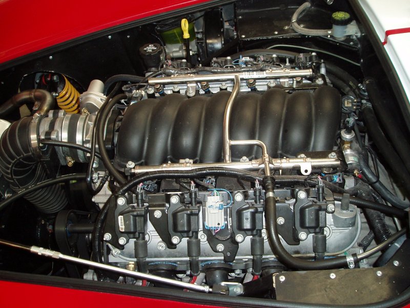Full engine management system and custom headers fabricated by CAE